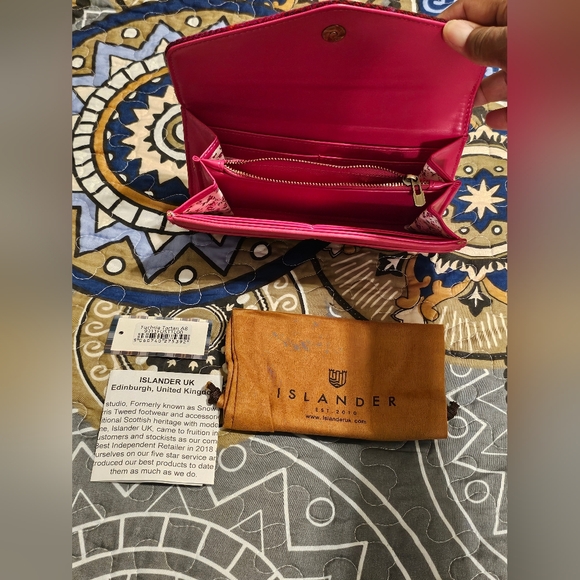 Islander Clasp Harris Tweed Wallet with dust cover, NWT, Large - Picture 8 of 9